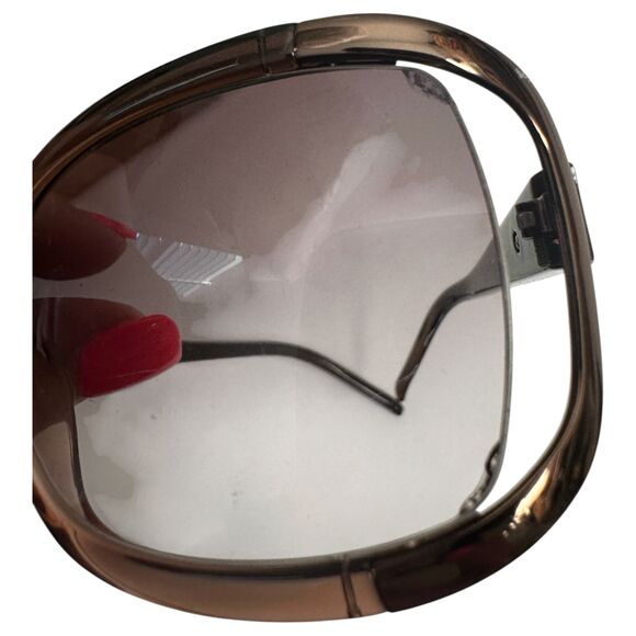 Valentino Transparent Brown Rose Gold Square Sunglasses G2OLY – FLAWED LENSES main image 7
